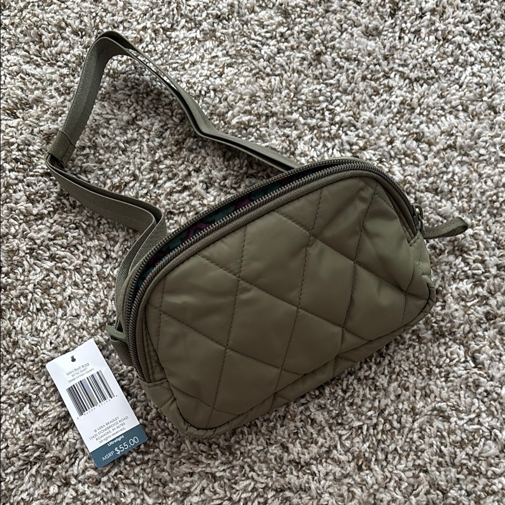 Vera Bradley Quilted Olive Crossbody Bag